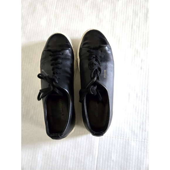 Axel Arigato Clean 90 Sneakers Shoes Leather Black White Gold Women Sz 38/7.5 - Picture 3 of 11